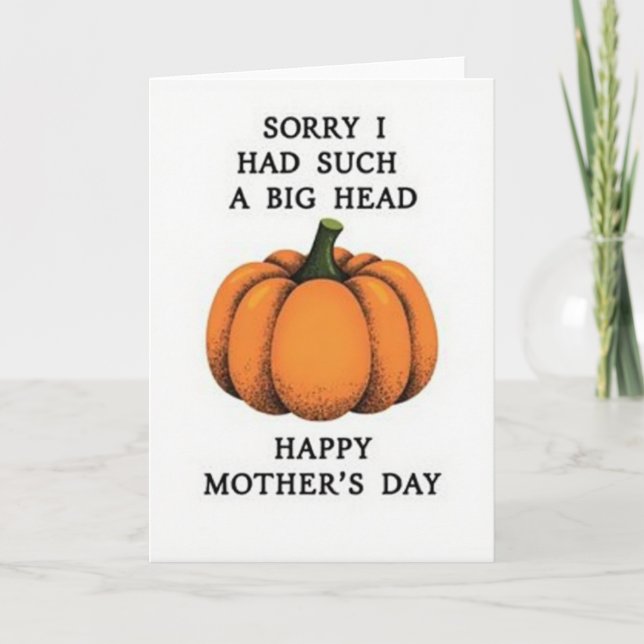 Funny Gourd Mothers Day Card (Front)