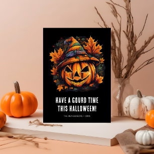 Funny Gourd Time Pumpkin Halloween Card