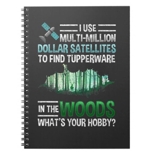 Funny GPS Geocache Wood Outdoor Geocaching Notebook