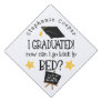 Funny Grad 2024 Graduated Can I Go Back To Bed Graduation Cap Topper