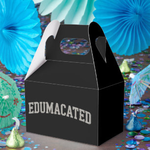 Funny Grad College Graduation Sarcastic Edumacated Favor Boxes