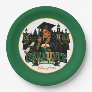 Funny Grad U Ate Black Woman Graduation Paper Plates