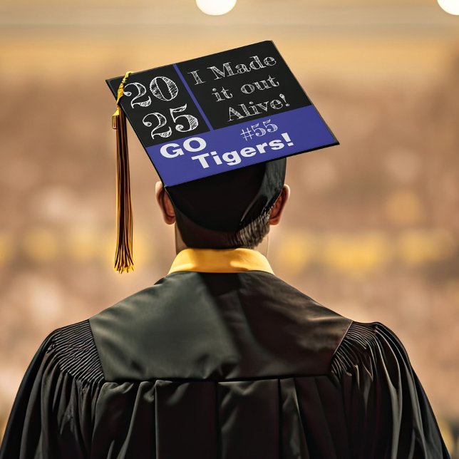 Funny Graduation 2025 Cap Topper (Man wearing funny graduation cap ai generated model)