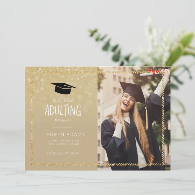 Funny Graduation Announcement (Standing Front)