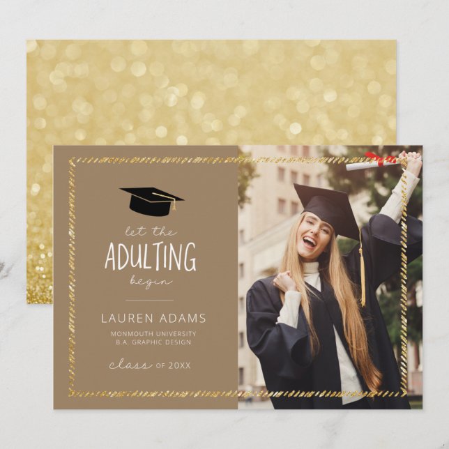Funny Graduation Announcement (Front/Back)