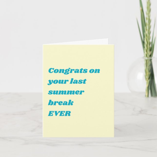 Funny Graduation Card (Front)
