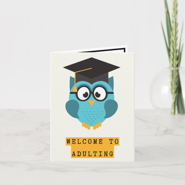 Funny Graduation Card Adulting humor (Front)