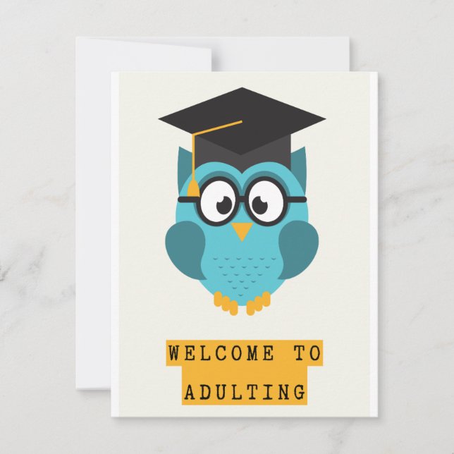 Funny Graduation Card Adulting humor (Front)