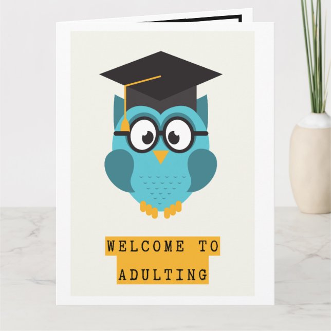 Funny Graduation Card Adulting humor (Front)