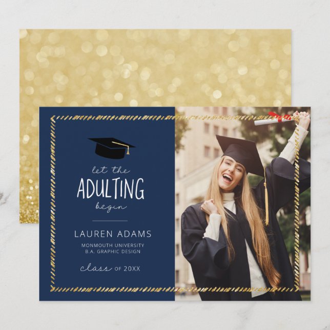Funny Graduation Card Announcement (Front/Back)