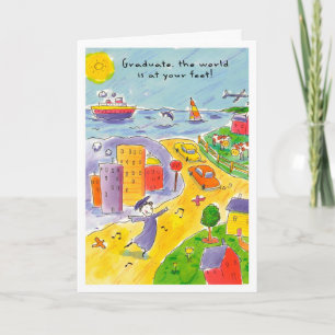 Funny Graduation Card, Size: Standard (5" x 7") Card