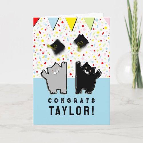 Funny Graduation Cats Card