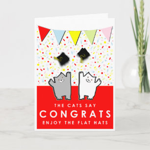 Funny Graduation Cats Card