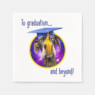 Funny Graduation Dog Wearing Hat Napkins