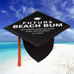 Funny Graduation Future Beach Bum Custom Cap Topper
