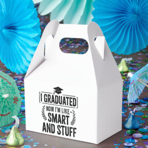 Funny Graduation Graduate Smart and Stuff Ceremony Favor Boxes