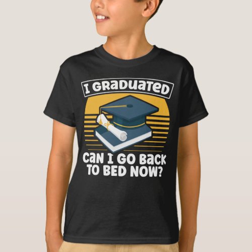 Funny Graduation Humor Lazy Student Sleepy T_Shirt