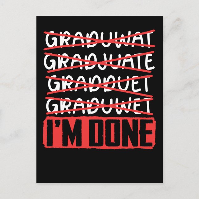 Funny Graduation Joke Sarcastic Student Graduate Postcard (Front)