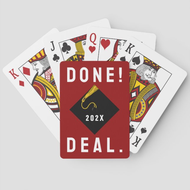 Funny Graduation Keepsake Gift Poker Cards (Back)