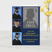 Funny Graduation Monkeys Personalized Annoucement Card (Yellow Flower)