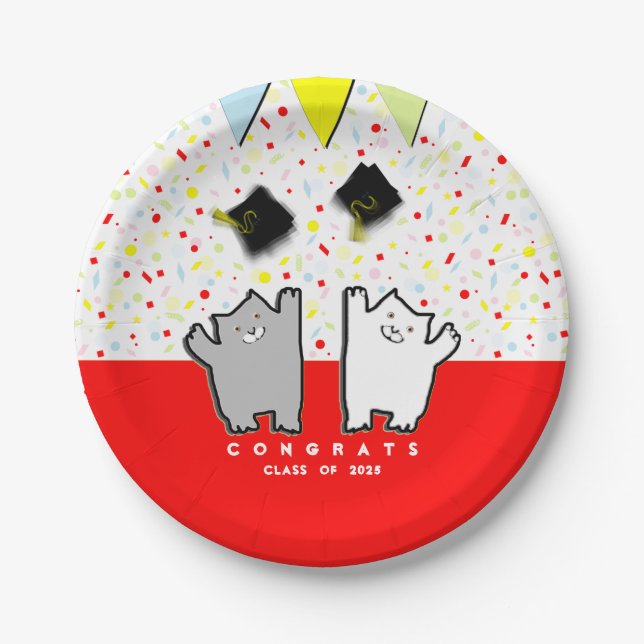 Funny Graduation Party Paper Plates (Front)