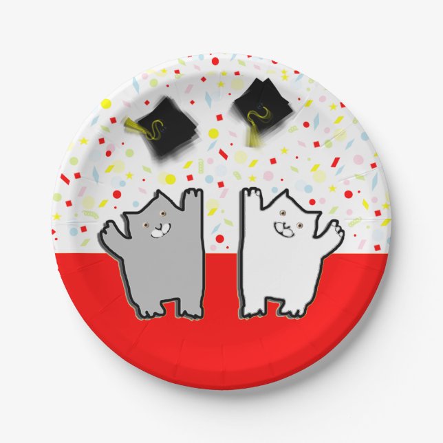 Funny Graduation Party Paper Plates (Front)