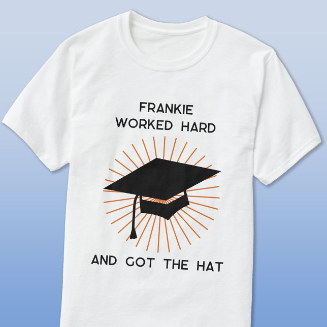 Funny Graduation Personalized T-Shirt (Fun personalized name graduation t-shirt)