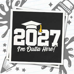 Funny Graduation Quote Senior Class of 2027 Napkins