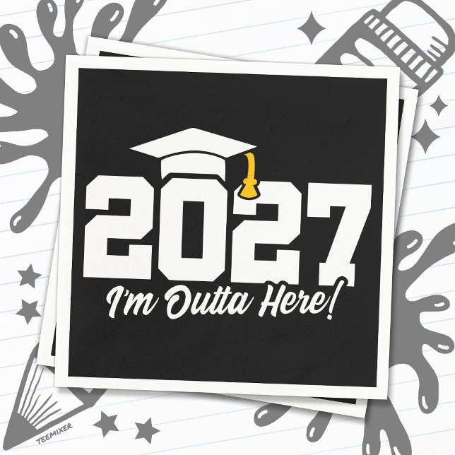 Funny Graduation Quote Senior Class of 2027 Napkins (Creator Uploaded)