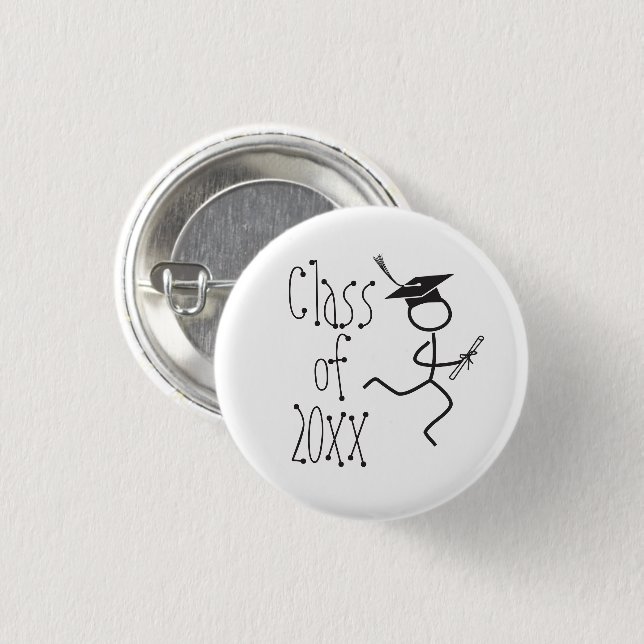 Funny Graduation Runner © - Cross Country, Track Button (Front & Back)