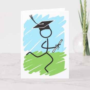 Funny Graduation Runner - Cross Country Track Card by BiskerVille at Zazzle