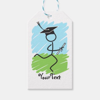 Funny Graduation Runner © - Cross Country  Track Gift Tags by BiskerVille at Zazzle
