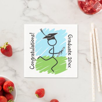 Funny Graduation Runner © - Cross Country  Track Napkins by BiskerVille at Zazzle