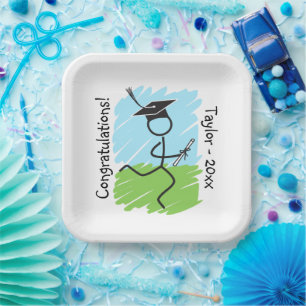 Funny Graduation Runner © - Cross Country, Track Paper Plates