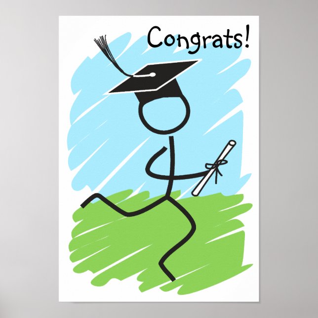 Funny Graduation Runner © - Cross Country, Track Poster (Front)