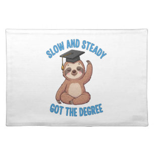 Funny Graduation Sloth Cloth Placemat