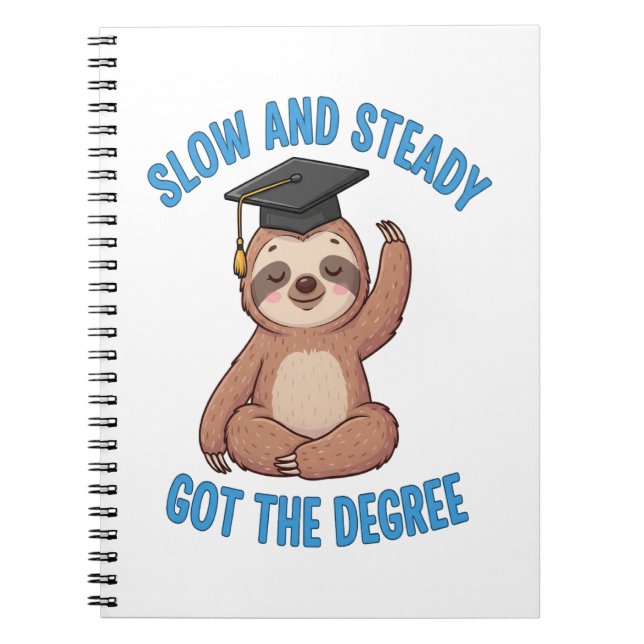Funny Graduation Sloth Notebook (Front)