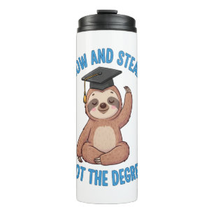Funny Graduation Sloth Thermal Tumbler