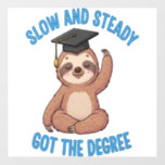Funny Graduation Sloth Wall Decal