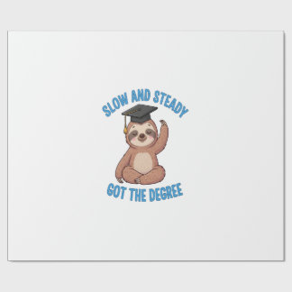 Funny Graduation Sloth Wrapping Paper
