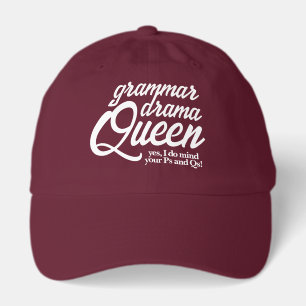 Funny Grammar Drama Queen Mind Your Ps and Qs Hat