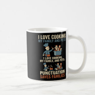 Funny Grammar Punctuation Saves Families English T Coffee Mug