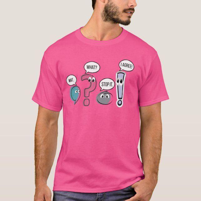 Funny Grammar Teacher, Wait What Stop It I Agree F T-Shirt (Front)