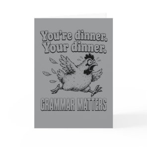 Funny Grammar You're Dinner Your Dinner Grammar Card