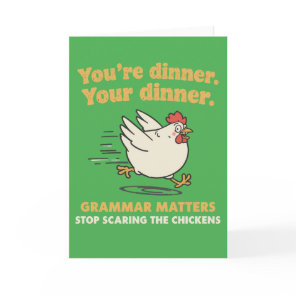 Funny Grammar You're Dinner Your Dinner Grammar Card