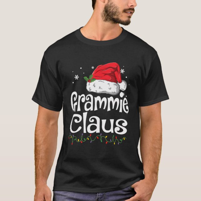Funny Grammie Claus Christmas T-Shirt Pajamas Sant (Front)