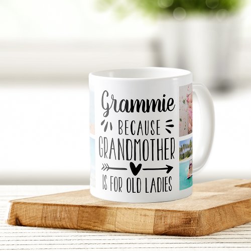 Funny Grammie Grandchildren Names  Photo Collage Coffee Mug