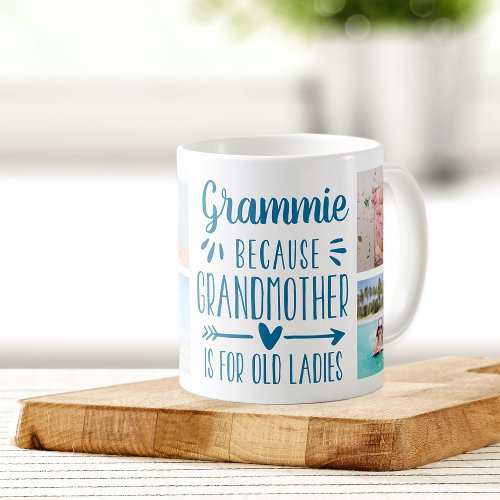 Funny Grammie Grandchildren Names  Photo Collage Coffee Mug