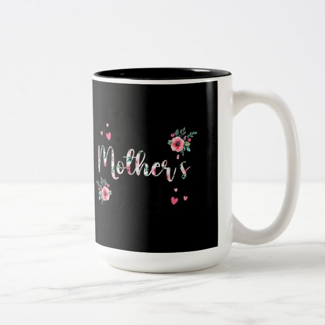 Funny Grammie Heart for Grandma Mother Day Women 5 Two-Tone Coffee Mug (Right)