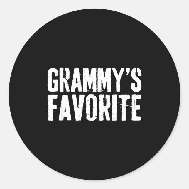 Funny Grammy’s Favorite Funny Grandparent Granhild Classic Round Sticker (Front)
